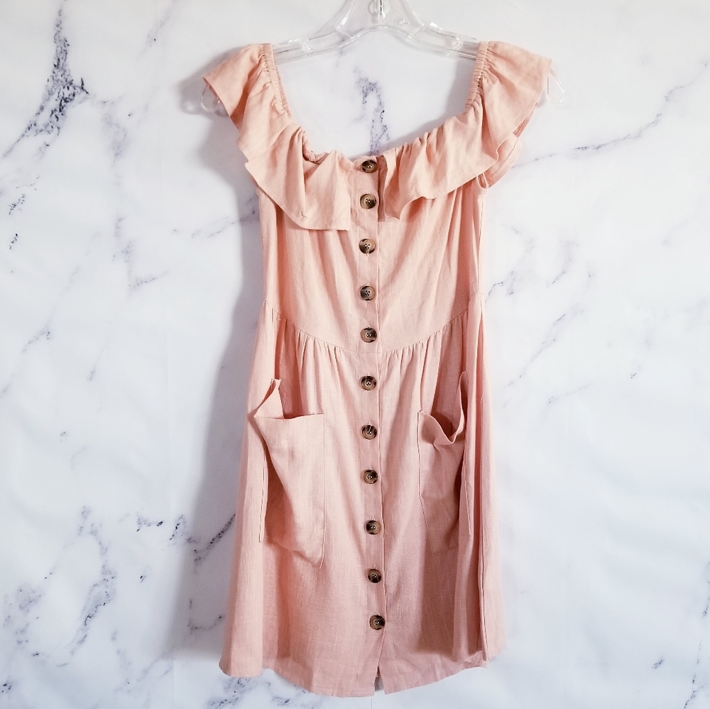 SAGE THE LABEL Off Shoulder Button Down Dress - Picture 5 of 7